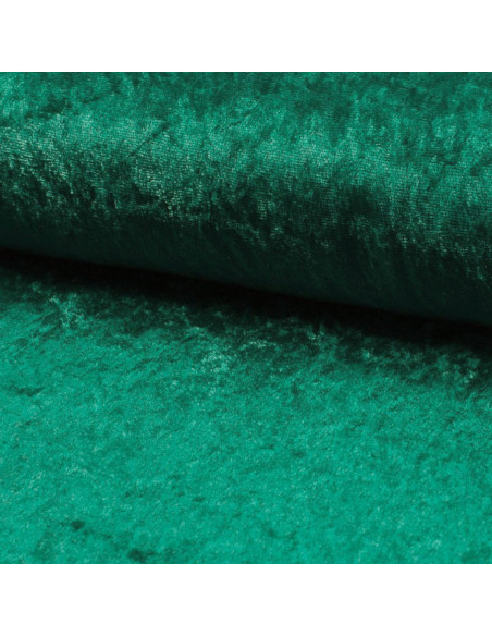 Emerald green velvet panne fabric