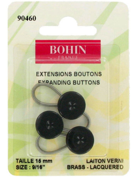 Set of 3 extension buttons - Black