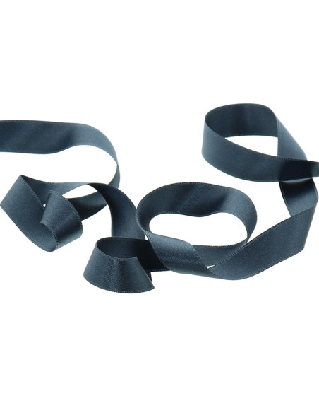 Dark gray satin ribbon