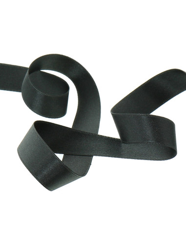 Satin ribbon - Anthracite gray
