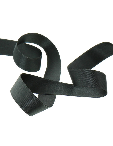 Satin ribbon - Anthracite gray