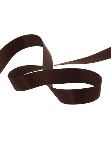 Satin ribbon - Dark brown