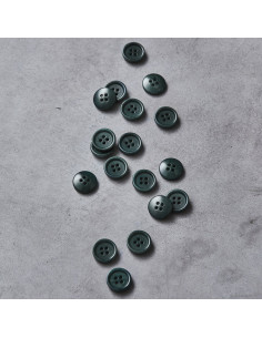 Round-edged corozo button - Emerald green 2