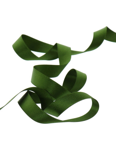 Satin ribbon - Olive green