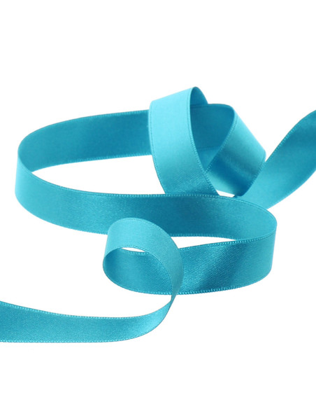 Satin ribbon - Turquoise blue