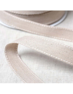 Topstitched linen trim 2
