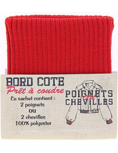 Pack of 2 ribbed cuffs - Red