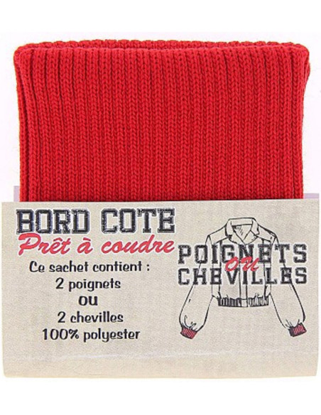 Pack of 2 ribbed cuffs - Red
