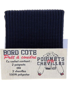 Pack of 2 ribbed cuffs - Navy blue