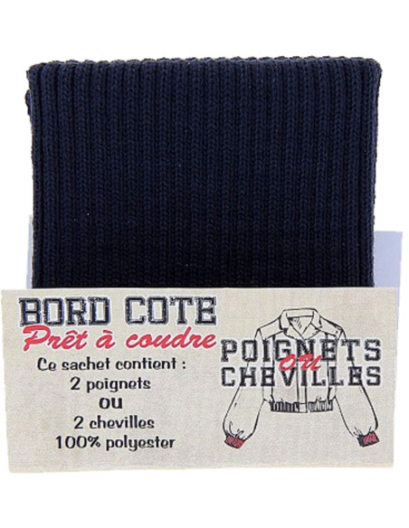 Pack of 2 ribbed cuffs - Navy blue
