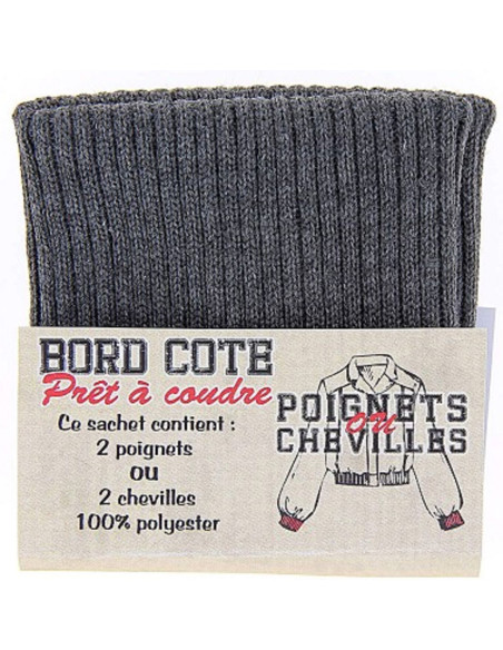 Pack of 2 ribbed cuffs - Gray