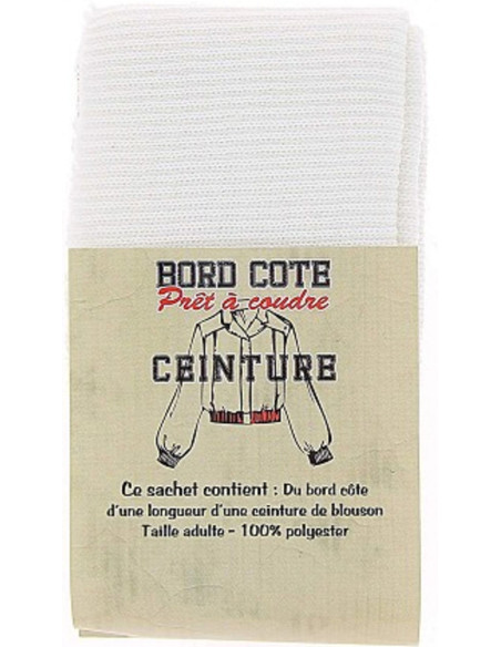 Ribbed hem jacket - White
