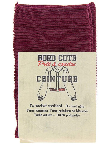 Ribbed hem jacket - Bordeaux