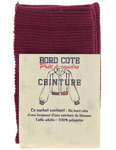 Ribbed hem jacket - Bordeaux