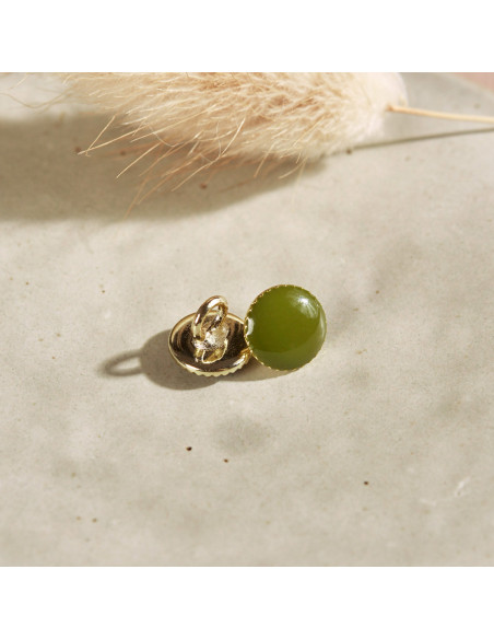 Bouton Gem - Matcha Leaf