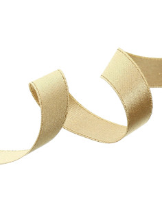Lurex satin ribbon - Light gold