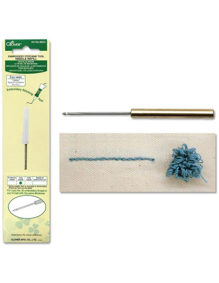 Needle for embroidery tool for thread No. 25 to 3 strands