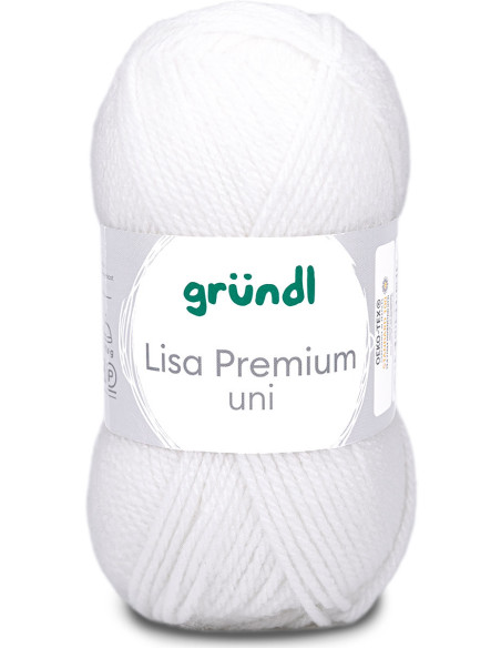 Fil à tricoter Lisa Premium uni Gründl