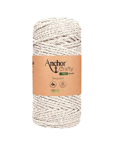 Coton macramé recyclé Crafty Fine Métallic Anchor