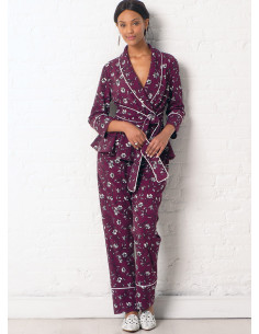 Jacket, robe, pants, and belt pattern - McCall's 7875