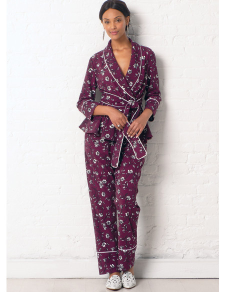 Jacket, robe, pants, and belt pattern - McCall's 7875