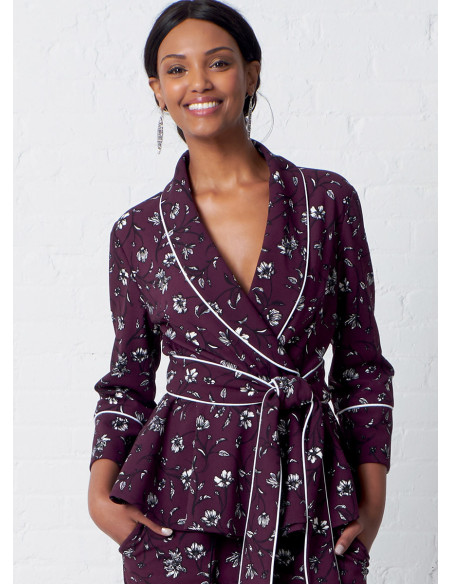 Jacket, robe, pants, and belt pattern - McCall's 7875