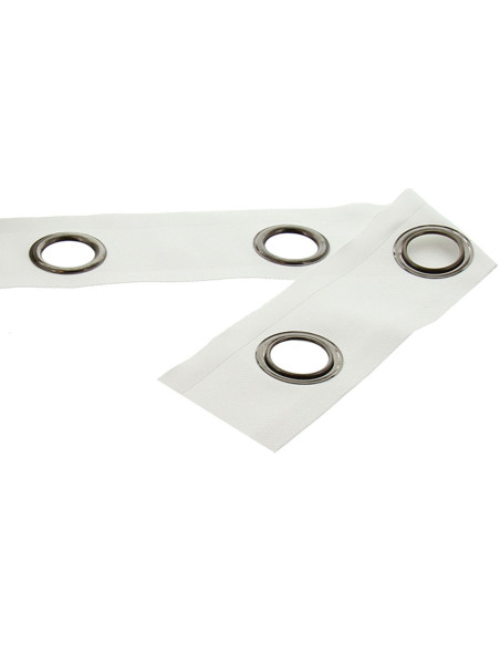 Gunmetal eyelet band - White