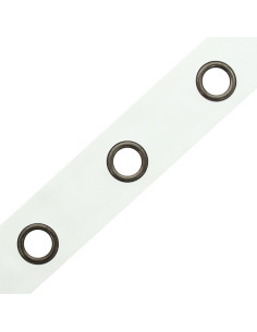 Gunmetal eyelet band - White 2