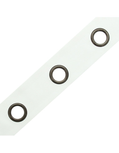 Gunmetal eyelet band - White