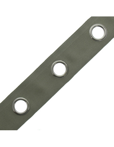 Gunmetal eyelet band - Khaki gray