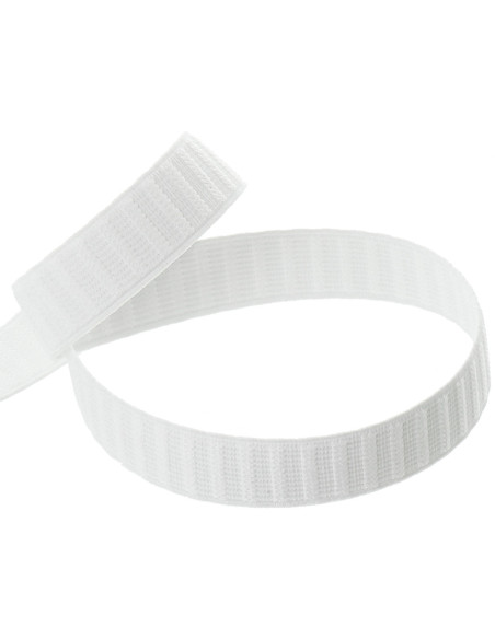 Elastic white grosgrain belt
