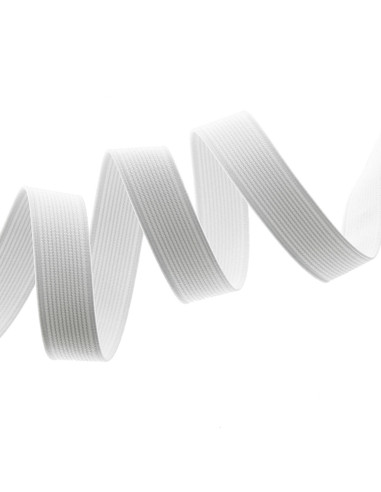 White ribbed elastic