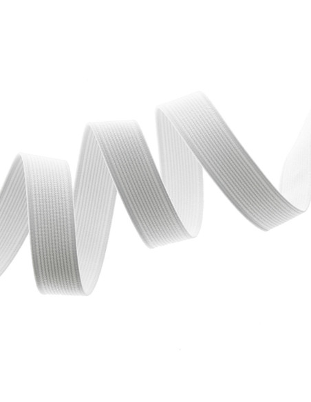 White ribbed elastic