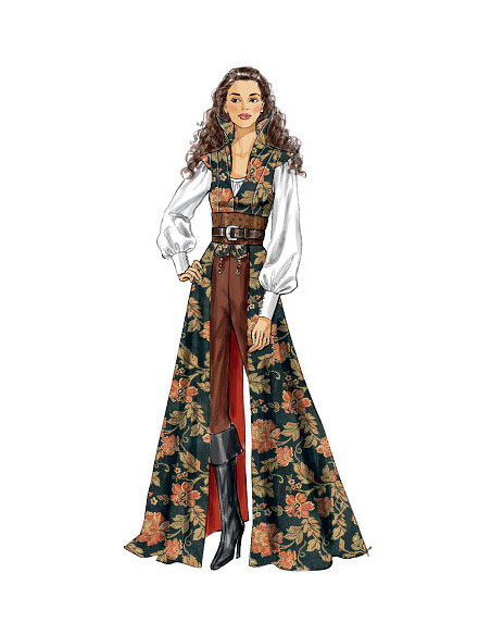 Coat, top, corset, and belt pattern - McCall's 6819