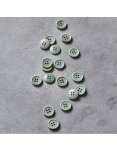 Round-edged corozo button - Mint green 2