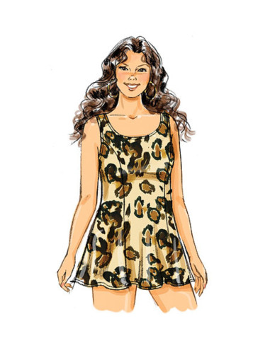 Sarong, top, dress, swimsuit, skirt pattern - Butterick 5795