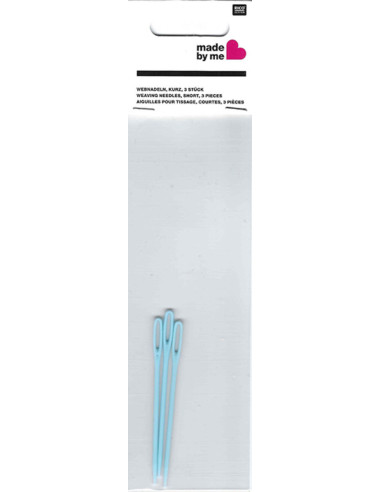Set of 3 short needles for weaving