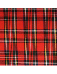 Scottish tartan fabric - Red