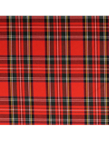 Scottish tartan fabric - Red
