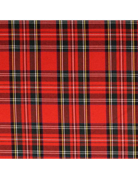 Scottish tartan fabric - Red
