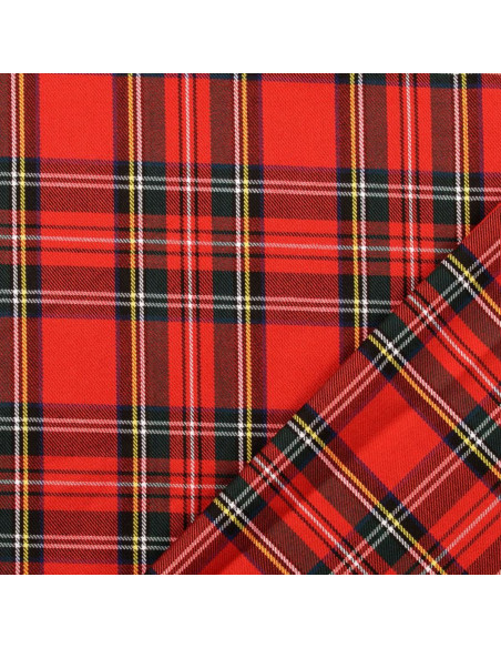 Scottish tartan fabric - Red