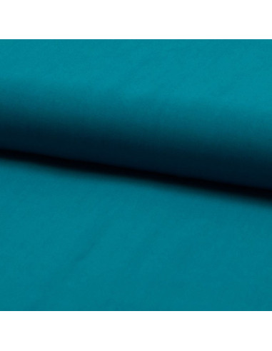 Light petrol blue viscose poplin fabric