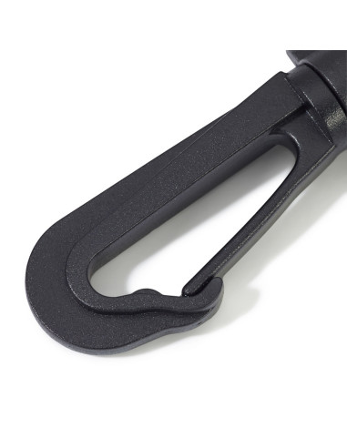 Set of 30 mm black plastic carabiners