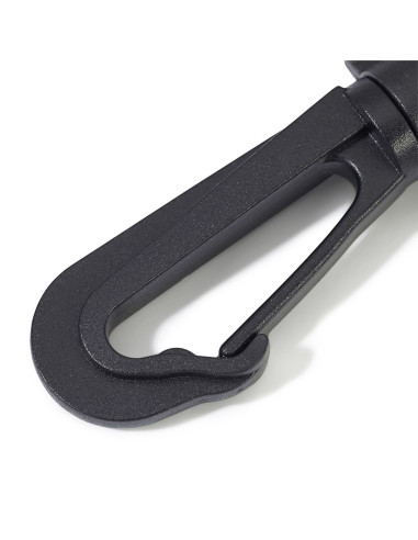 Set of 40 mm black plastic carabiners