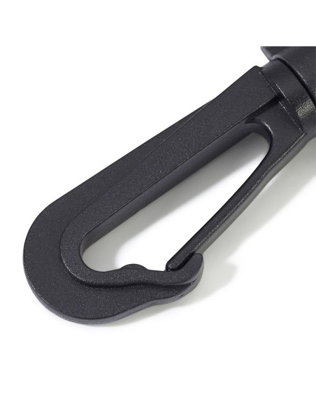 Set of 40 mm black plastic carabiners