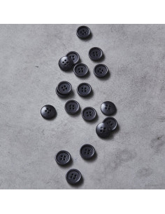 Round-edged corozo button - Dark gray 2