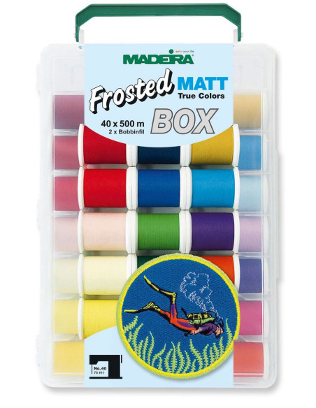 Deluxe Frosted Matt Madeira embroidery thread case