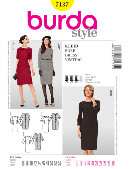Dress pattern - Burda 7137