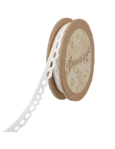 White lace - 8 mm x 5 meters