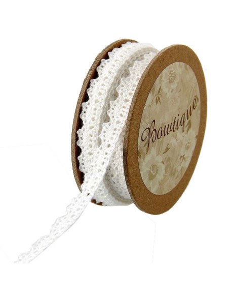 White lace - 10 mm x 5 meters